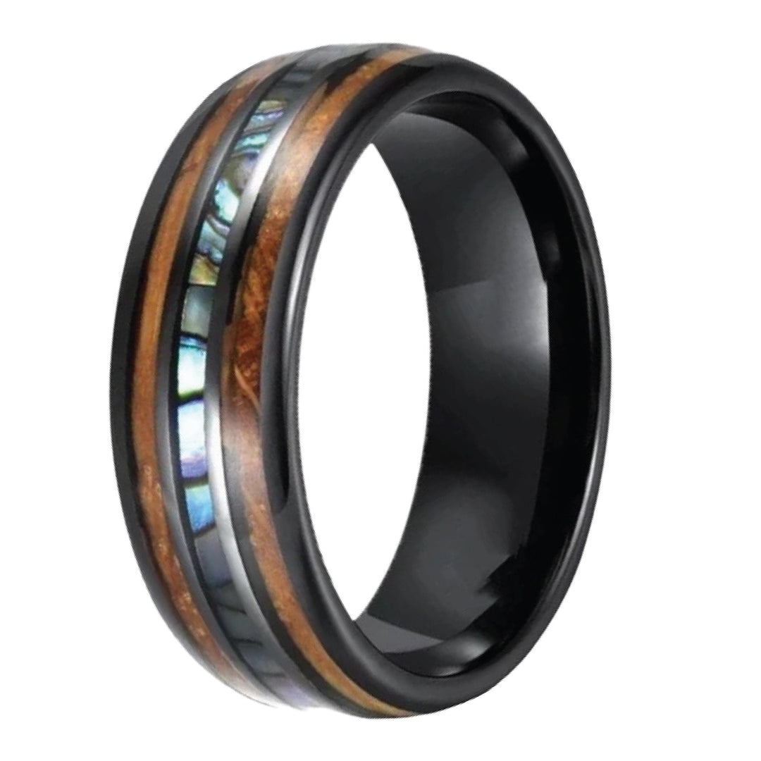 Abalone Wedding Band The Oasis Unique, Exotic Materials