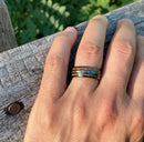 The Oasis- Abalone Ceramic Men's Wedding Ring | Madera Bands