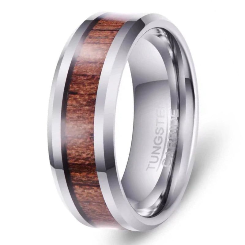 The Portland- Tungsten & Koa Wood Men's Wedding Ring | Madera Bands