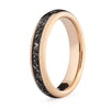 The Romeo- Meteorite & Rose Gold Tungsten Men's Wedding Ring | Madera Bands