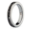 The Romeo- Meteorite & Rose Gold Tungsten Men's Wedding Ring | Madera Bands