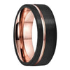 The Royce- Tungsten Rose Gold Men's Wedding Ring | Madera Bands