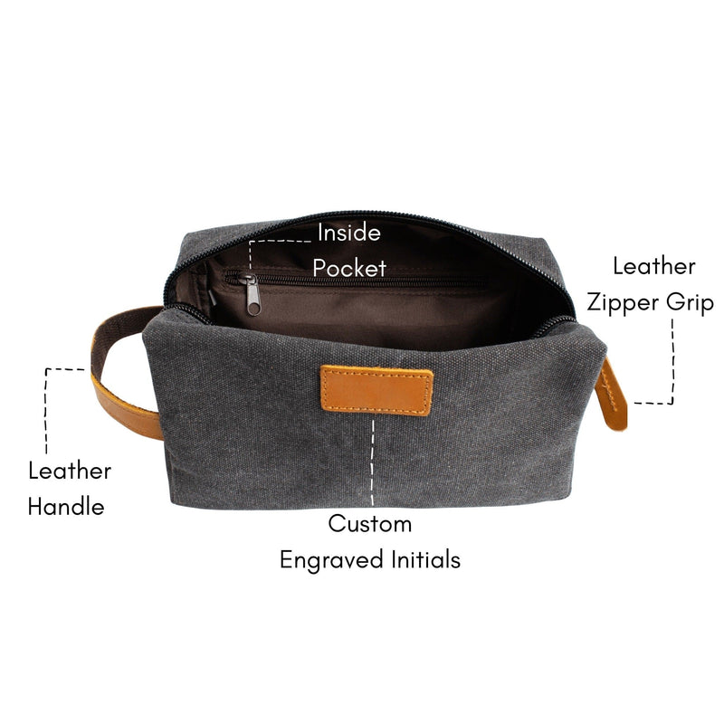 The Travel Bag- Men's Personalized Toiletry Travel Bag | Madera Bands