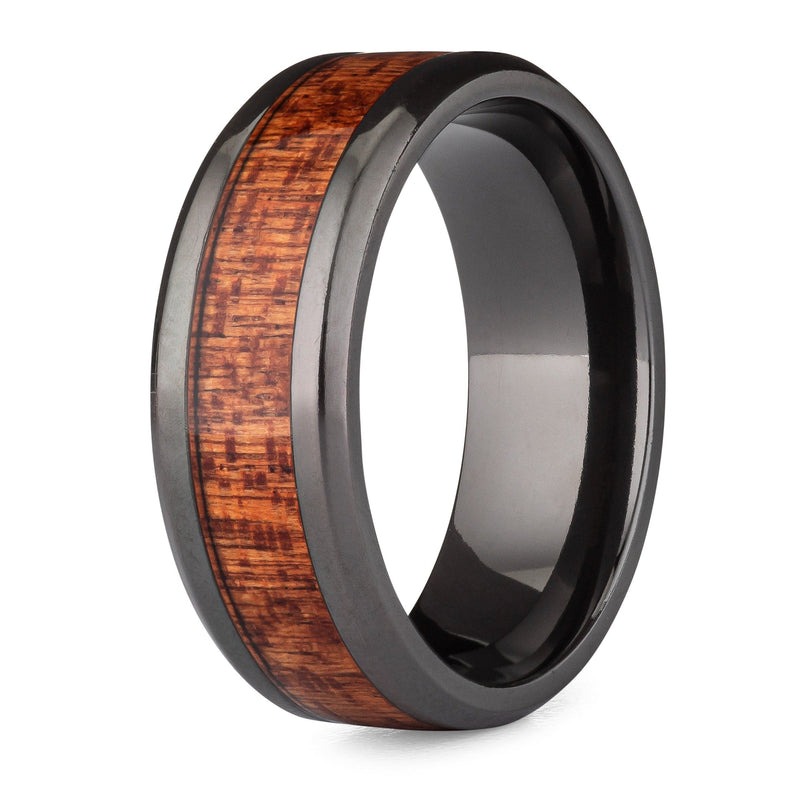 The Woodsman- Titanium and Wood Men's Wedding Ring | Madera Bands