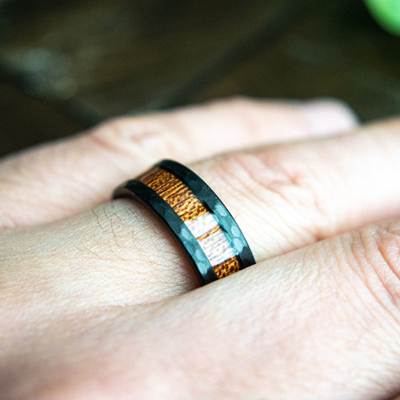 The Wrangler- Tungsten & Wood Men's Wedding Rings | Madera Bands